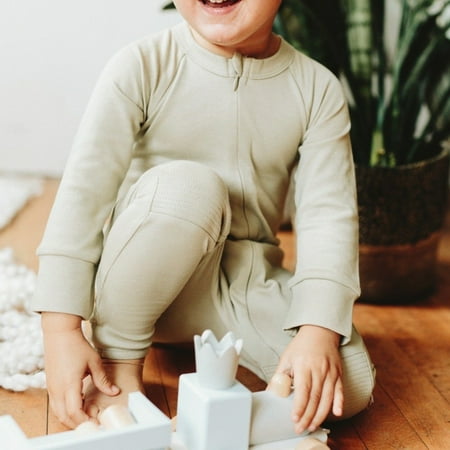 Goumikids Unisex Baby Footie Pajamas Organic Sock Sleeper Clothes 18-24M Moss